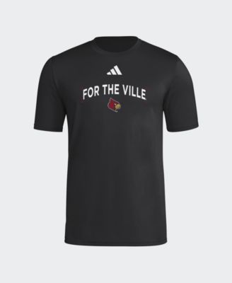 Мужская футболка adidas Black Louisville Cardinals Locker Slogan Football Pre-Game