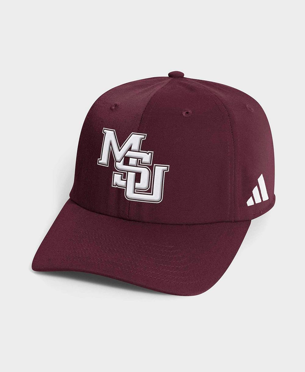 adidas регулируемая кепка-бейсболка Maroon Mississippi State Bulldogs для мужчин и женщин