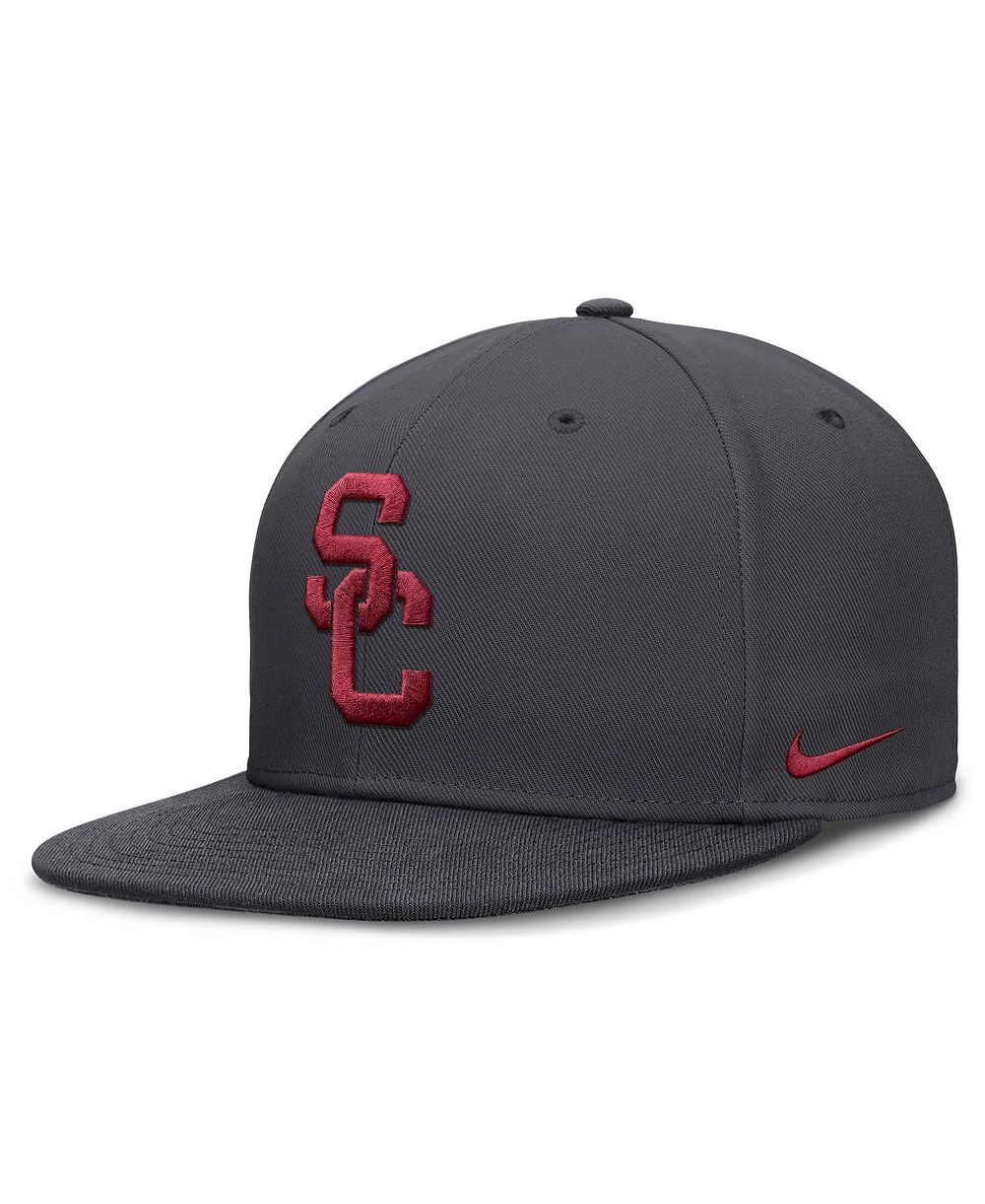 Nike мужская fitted-кепка цвета антрацит для болельщиков USC Троянцы, модель Pro Dri-FIT