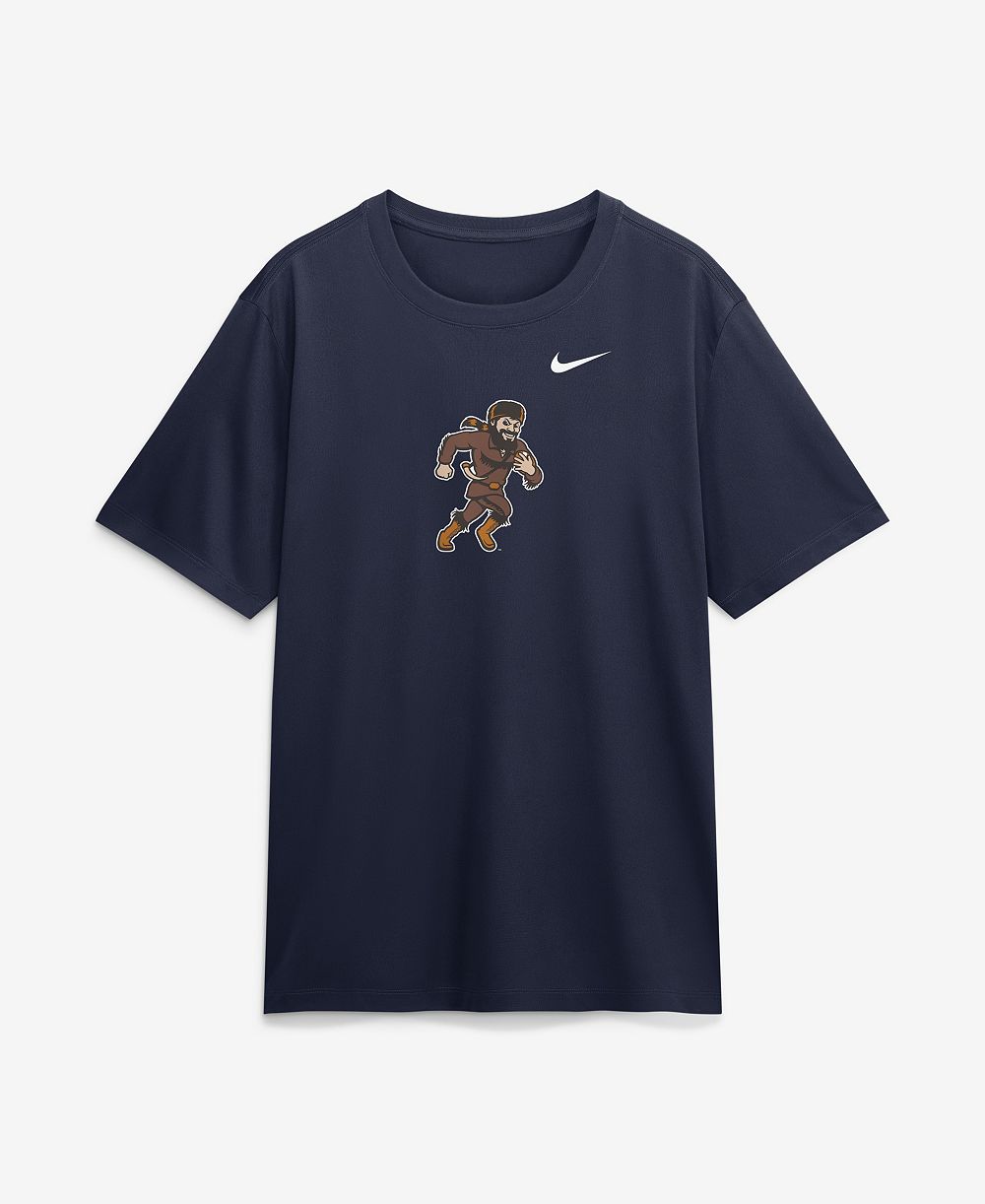 Men's Nike Navy West Virginia Mountaineers Rushing Mascot Dri-FIT T-Shirt