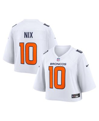 Nike Women's Bo Nix White Denver Broncos Cropped Fashion Game Jersey