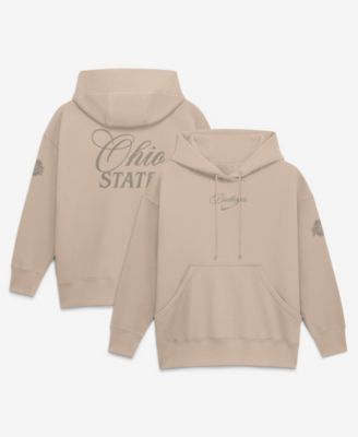 Женский оверсайз-худи Nike Ohio State Buckeyes Neutral Stance Phoenix Fleece Tan