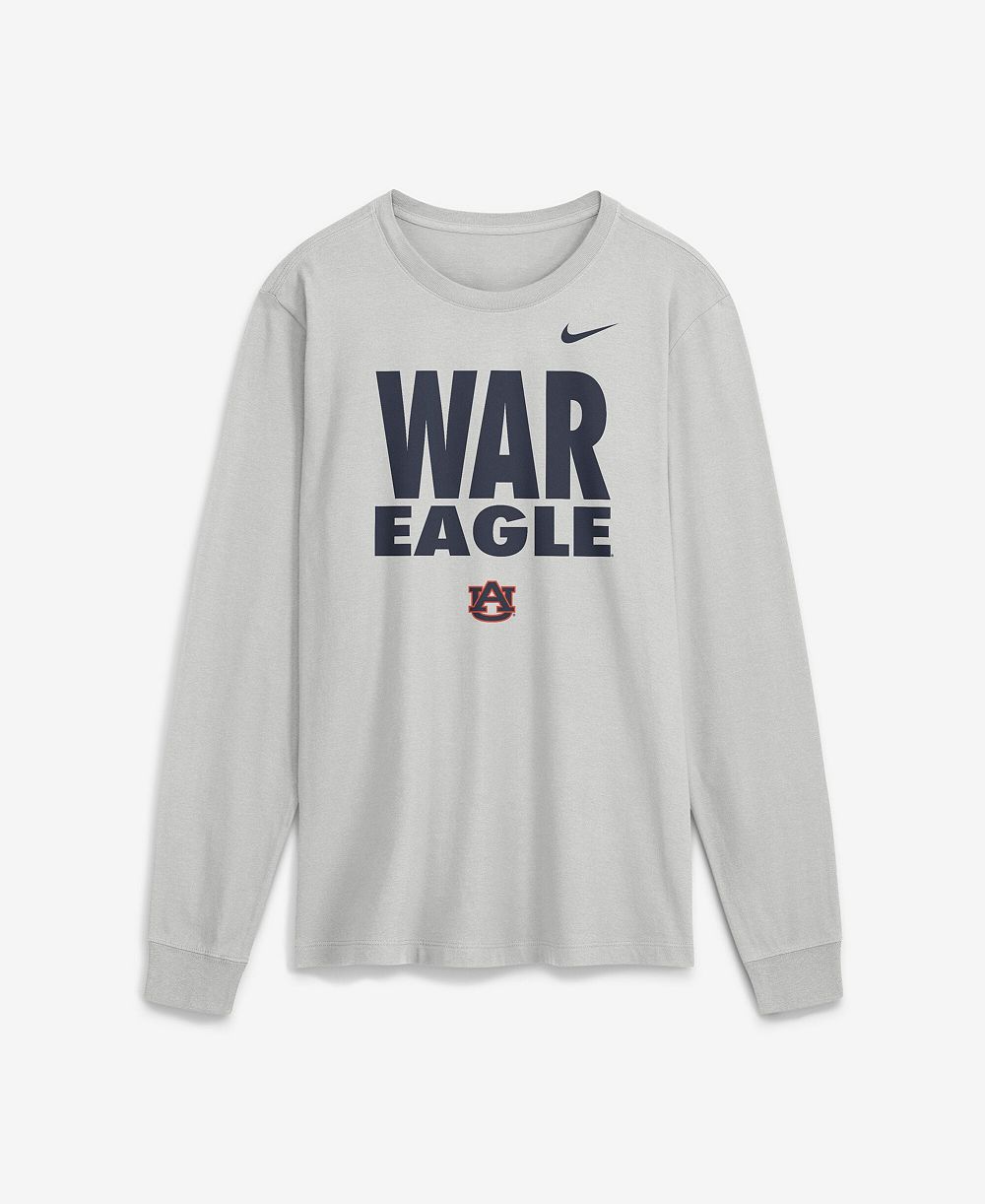 Nike Men's Gray Auburn Tigers 2026 Sideline Slogan Dri-FIT Long Sleeve T-Shirt