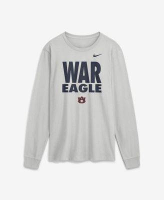 Мужская футболка Nike Gray Auburn Tigers 2026 Sideline Slogan Dri-FIT с длинным рукавом