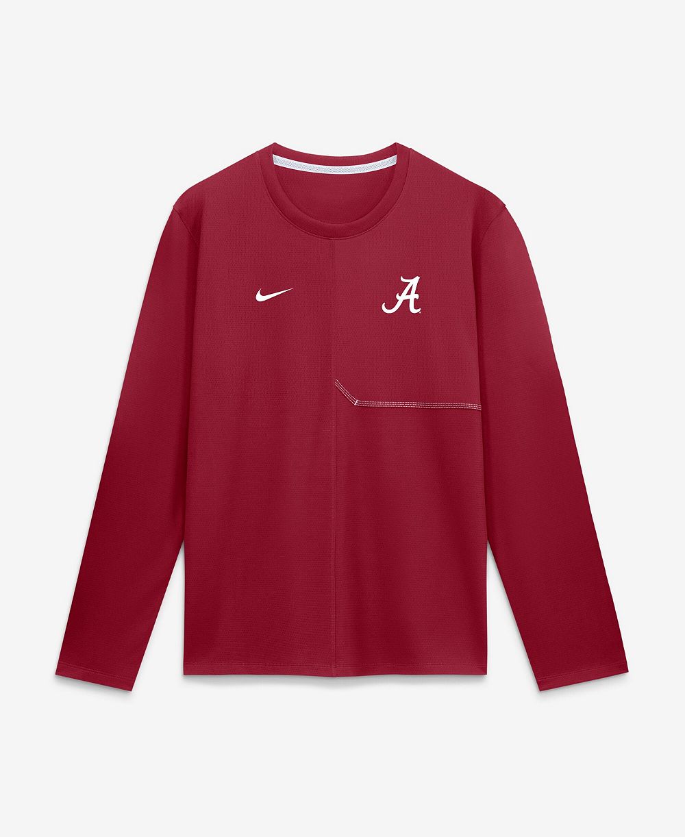 Nike мужская длинная футболка Dri-FIT с защитой от ультрафиолета Crimson Alabama Crimson Tide 2026 Sideline Coaches