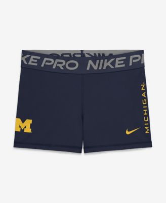 Nike женские темно-синие шорты Michigan Wolverines Pro Dri-FIT