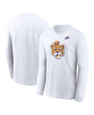 Мужская футболка Nike White LSU Tigers Legacy Primary Logo с длинным рукавом