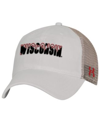 Мужская регулируемая бейсболка Wisconsin Badgers College Essentials, Under Armour
