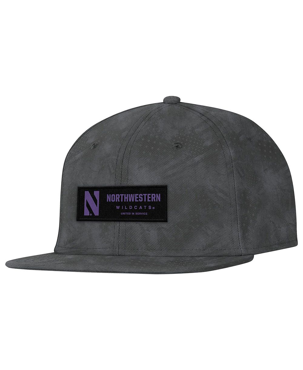 Мужская кепка-бейсболка Under Armour Charcoal Northwestern Wildcats Freedom Collection ArmourFuse