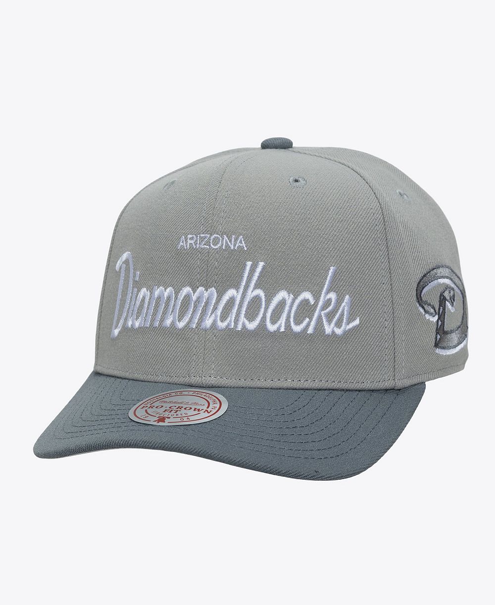 Mitchell & Ness мужская регулируемая бейсболка Gray Arizona Diamondbacks Cooperstown Thunderstorm Pro-Crown Mitchell Ness