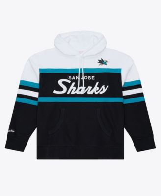 Мужской черный худи тренера San Jose Sharks Mitchell & Ness