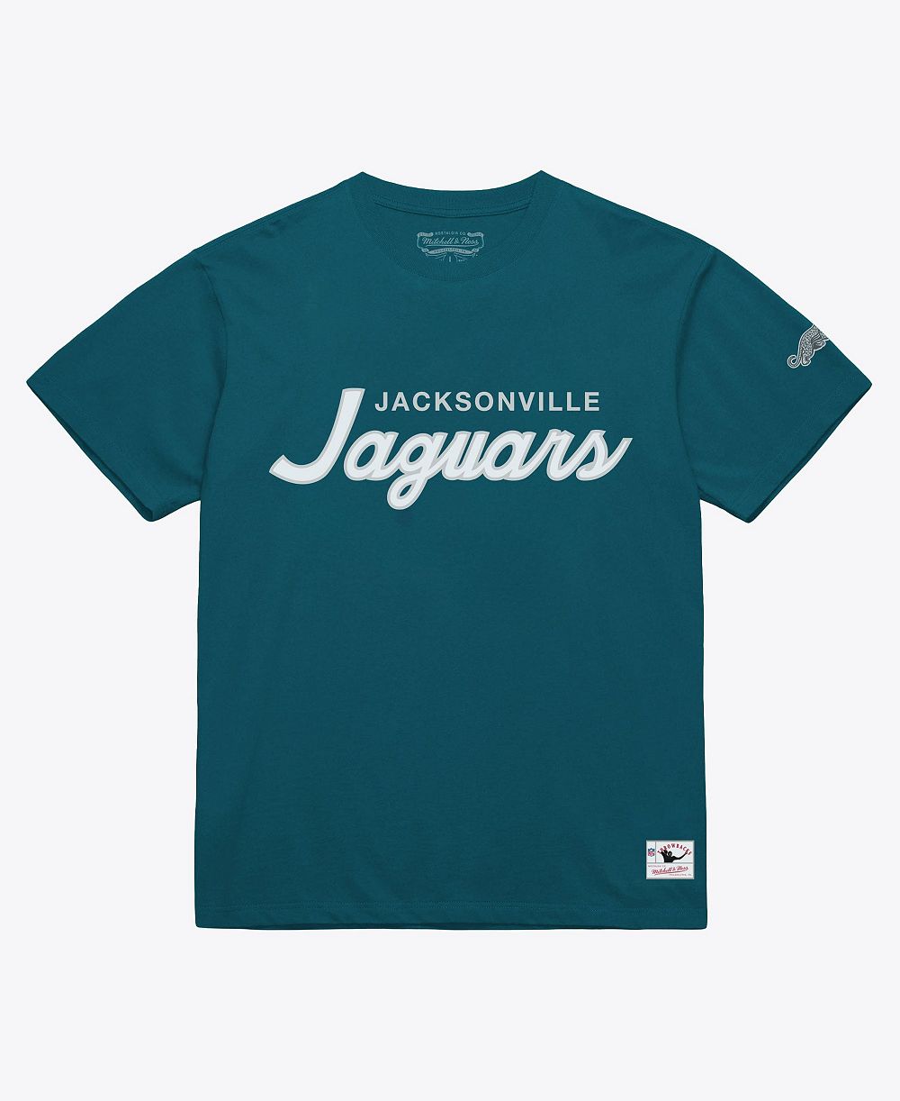 Mitchell & Ness мужская футболка Teal Jacksonville Jaguars Head Coach Classic