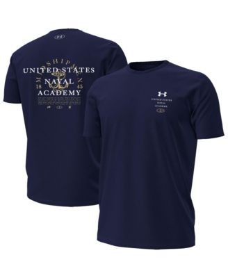 Мужская спортивная футболка Under Armour, темно-синяя, Navy Midshipmen 2026 Sideline