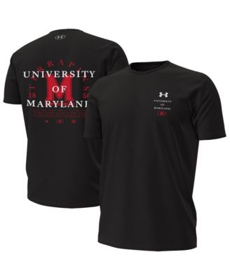 Under Armour Мужская черная футболка Maryland Terrapins 2026 Sideline Performance