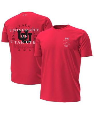 Мужская спортивная футболка Under Armour Utah Utes 2026 Sideline Performance, красная