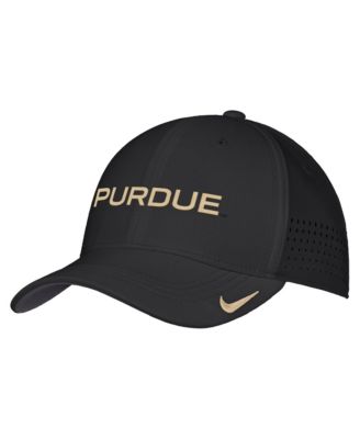 Nike мужская бейсболка Black Purdue Boilermakers 2026 On-Field AeroBill SwooshFlex Dri-FIT