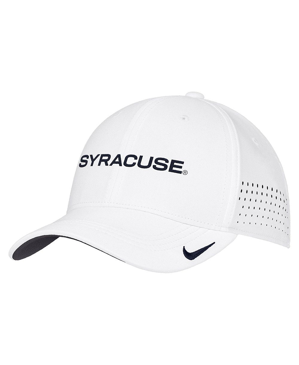 Nike мужская бейсболка White Syracuse Orange 2026 On-Field AeroBill SwooshFlex Dri-FIT