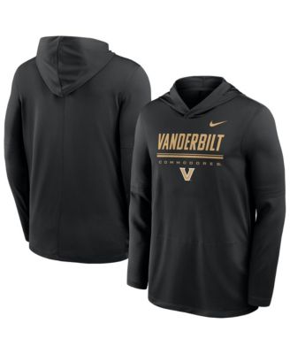 Мужская легкая куртка с капюшоном Nike Black Vanderbilt Commodores 2026 Sideline Dri-FIT