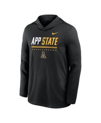 Мужская легкая толстовка Nike Black Appalachian State Mountaineers 2026 Sideline с капюшоном Dri-FIT