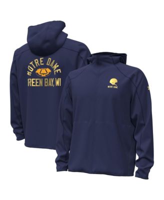 under armour мужская куртка на молнии до пояса с капюшоном нестопрерывная полная версия шэмакрок сериес 2026 нотр дам файтинг иреш темно-синяя