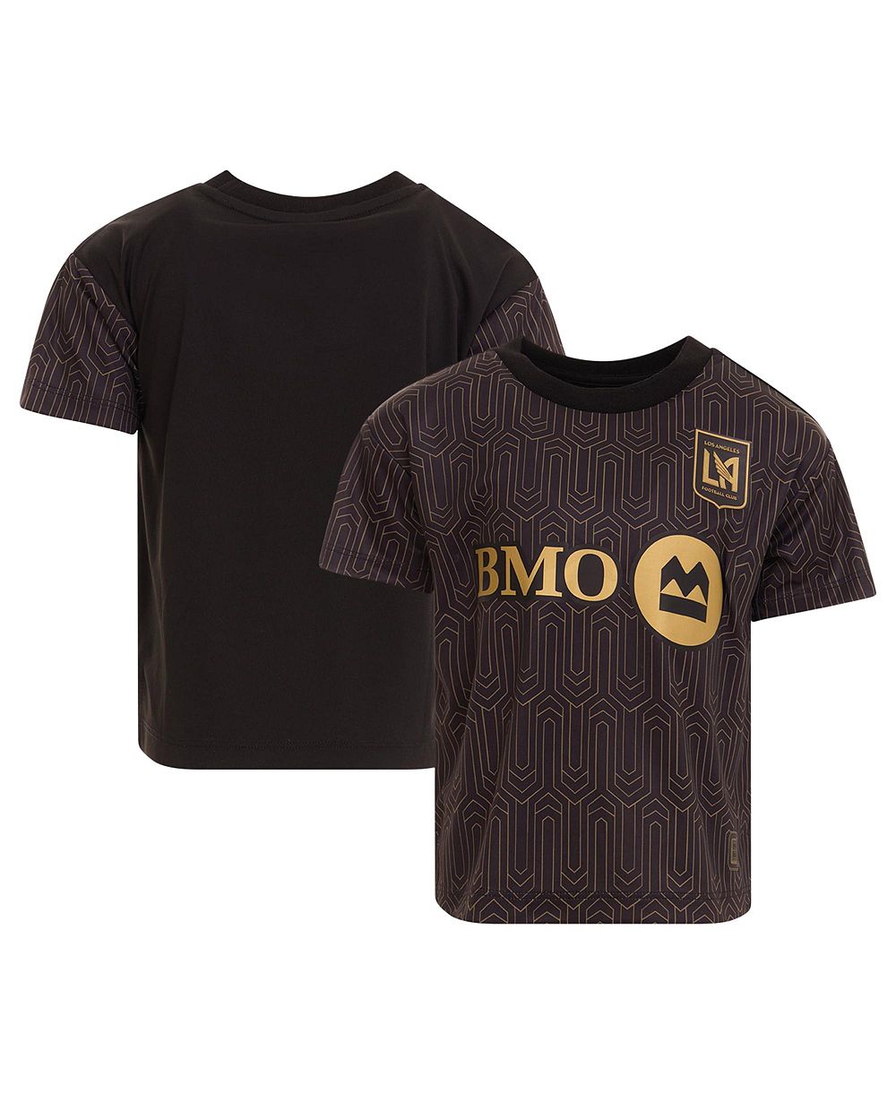 Детская реплика футболки adidas LAFC 2026 Primary Kit черного цвета