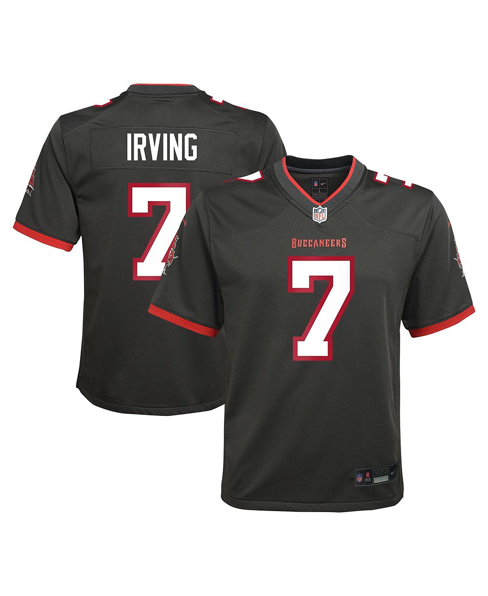 Альтернативная игровая джерси Nike Tampa Bay Buccaneers Bucky Irving Pewter для мальчиков и девочек