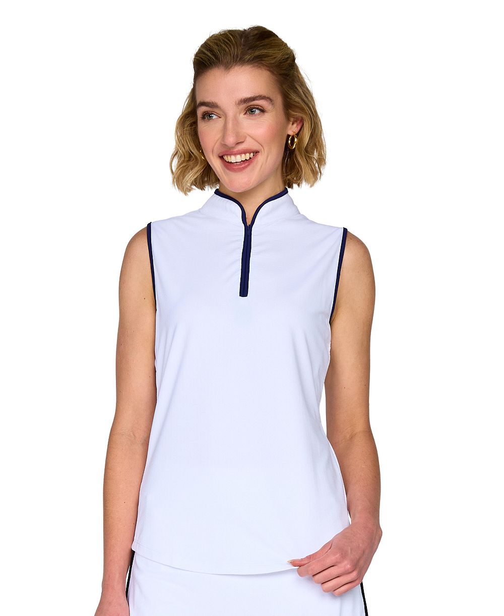 G Lifestyle Clothing Женский Tee It Up Mock Neck Пайпинг без рукавов танк