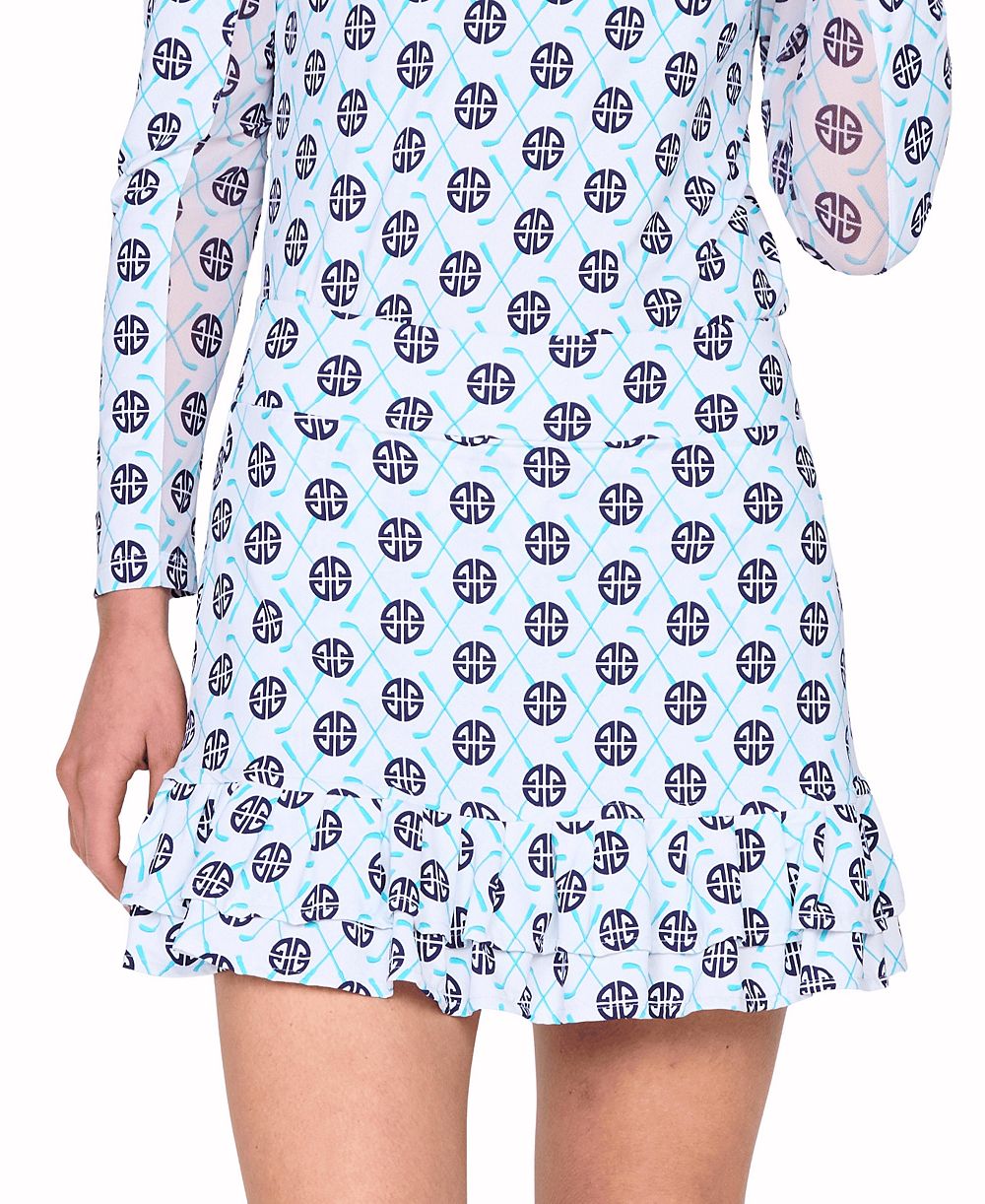 G Lifestyle Clothing Women's Double-Tiered Ruffles A-Line Mini Skort