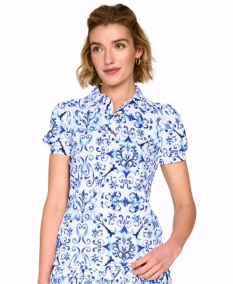 Женская поло G Lifestyle Clothing с коротким рукавом, ручной росписью и объемным кроем