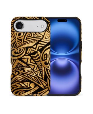 Lamicall чехол для iPhone с защитой военного класса, золотой tribal armor, ударопрочный, нескользящий, прочный