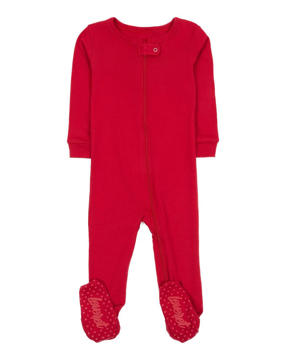 Leveret matching пижамы из хлопка с длинным рукавом и закрытыми ступнями для малышей, один размер на всю семью, 2T-5T