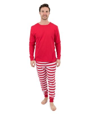 Red top; striped pants
