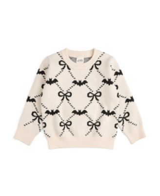 Sweet Wink Baby Girls 6M-24M Bat Trellis Halloween Sweater