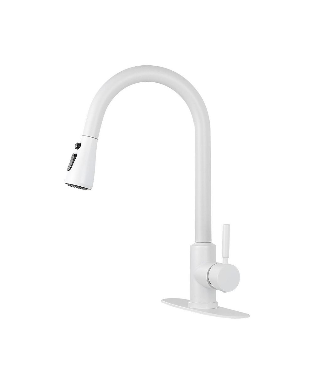 BUSDAYS Kitchen Faucet with Pull Out Sprayer Single Handle Stainless Steel
