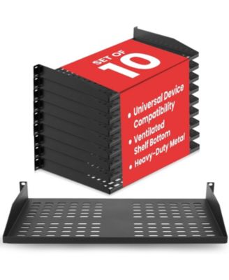 Pyle 10-шт. полка для серверной стойки 1U - универсальная монтажная панель для серверного оборудования