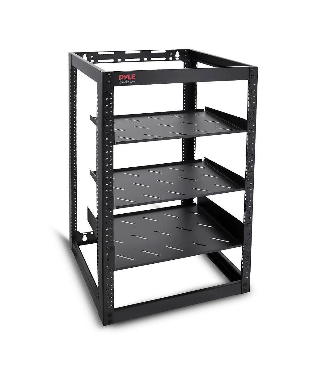 Pyle 20U Network Cabinet Open Frame Wall Mountable Rack Compatible with 19" Equipment