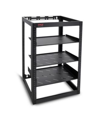 Pyle 20U Network Cabinet Open Frame Wall Mountable Rack Compatible with 19" Equipment