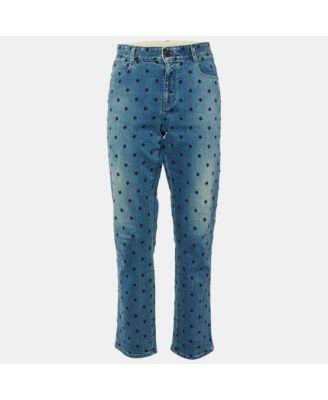 Pre-Owned Stella Mccartney женские зауженные джинсы из денима с вышивкой