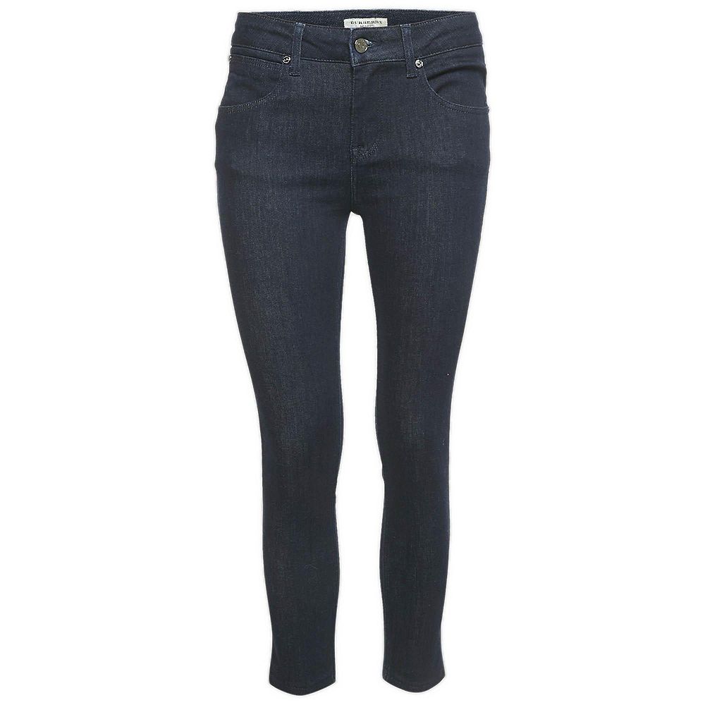 Pre-Owned Burberry Women's Cannington Mid-Rise Skinny Dark-Rinse Jeans