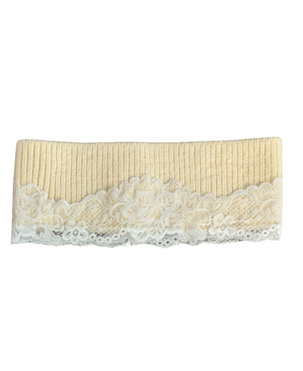 Marcus Adler Lace Applique Knit Headband