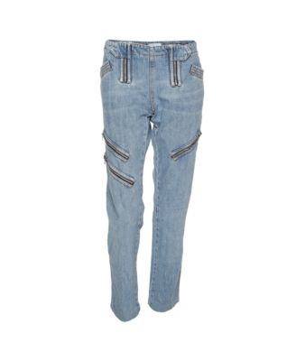 Pre-Owned Emilio Pucci женские джинсы с потертостями, средней талией и прямыми штанинами