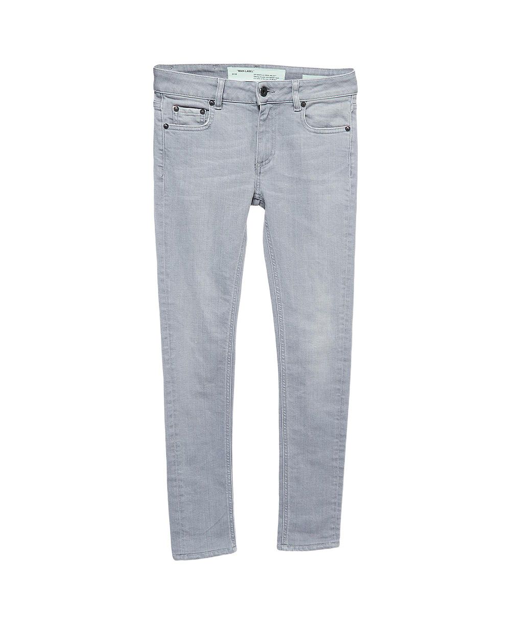 Pre-Owned Off-White Women's Mid-Rise Skinny Cotton-Blend Jeans
