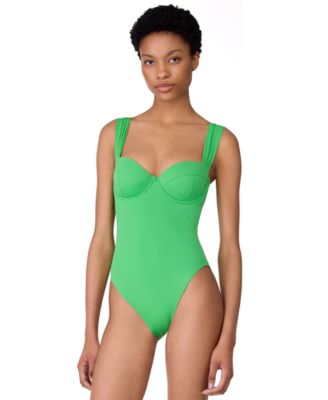 kate spade new york Women's Sweetheart Underwire Cutout One-Piece Swimsuit
