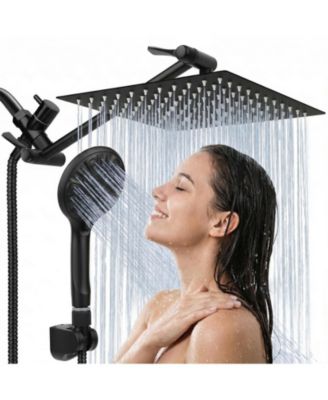 CYQBD 10'' душевая лейка дождевого типа с ручным душем, гибким шлангом и регулируемым держателем
