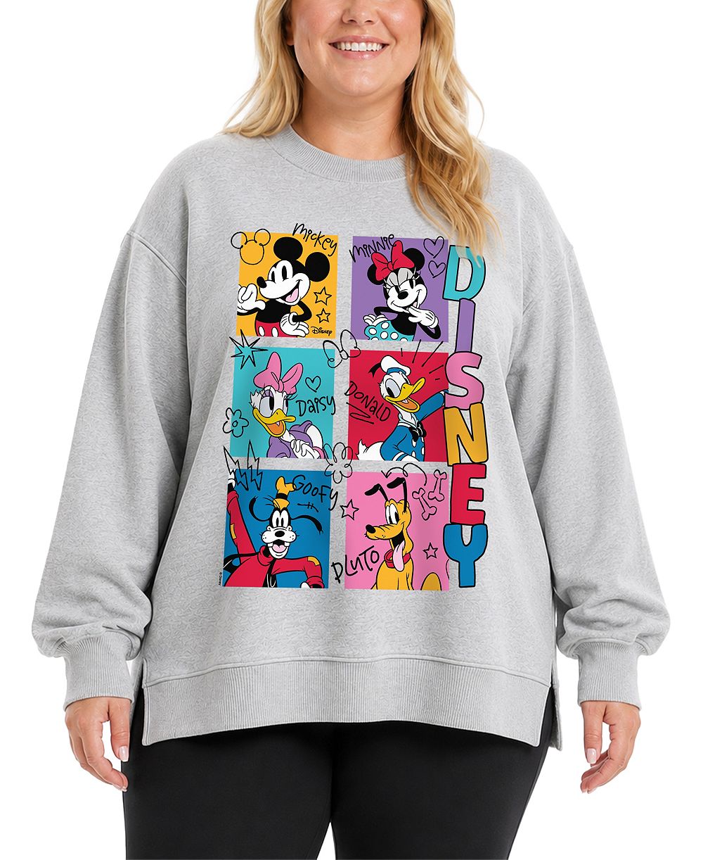 Hybrid Apparel женская длинная футболка с принтом Disney большого размера