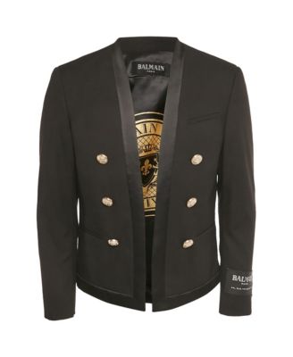 Женский пиджак Balmain с глубоким V-образным вырезом и открытым передом (б/у)