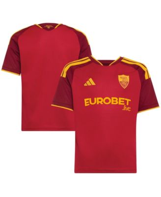 Детская реплика домашней джерси футбольного клуба AS Roma на сезон 2026/27, жаккардовое плетение, adidas
