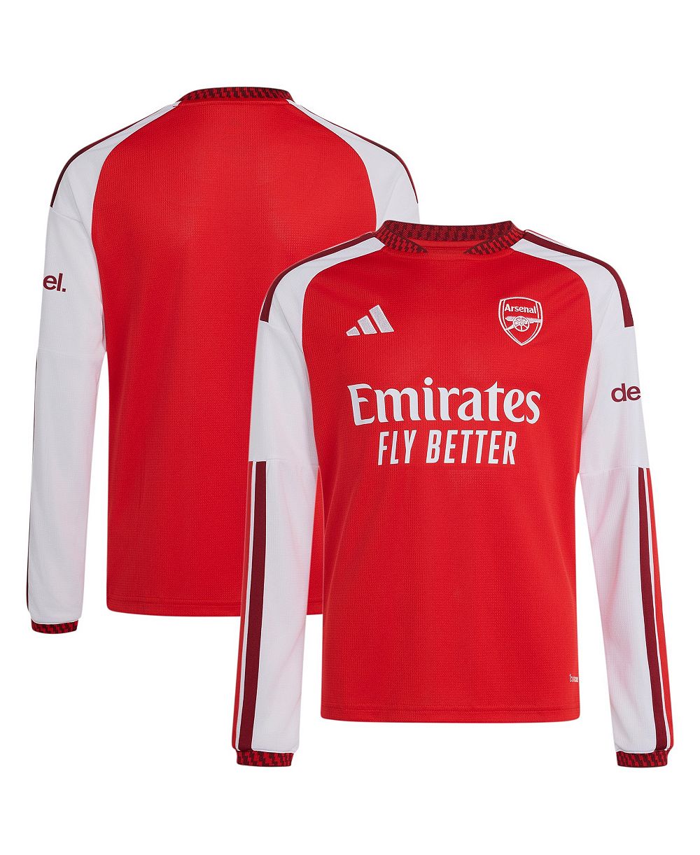 Детская реплика футбольной майки adidas с длинным рукавом, логотип Arsenal FC, для мальчиков и девочек