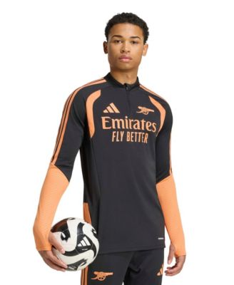 Adidas Men's Arsenal FC Tiro Mock Neck Slim Fit Thumbhole Quarter-Zip Pullover