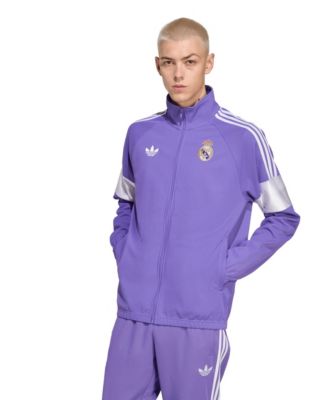 adidas Men's Real Madrid Lifestyler Full-Zip Raglan-Sleeve Track Jacket